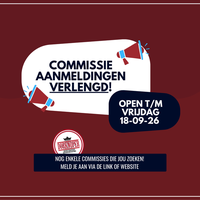 Commissieaanmeldingen verlengd!